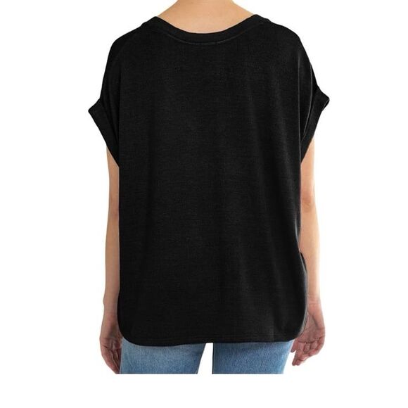 Mod Ref Womens Short Sleeve Vee Neck Top (Black, XXL) NEW! - Picture 2 of 4